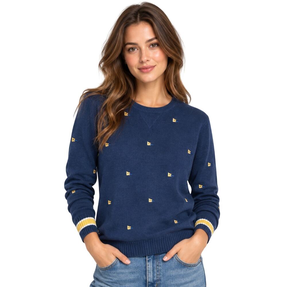 Teenie Weenie All-Over Monogram Pennant Flag Knit Sweater XL
